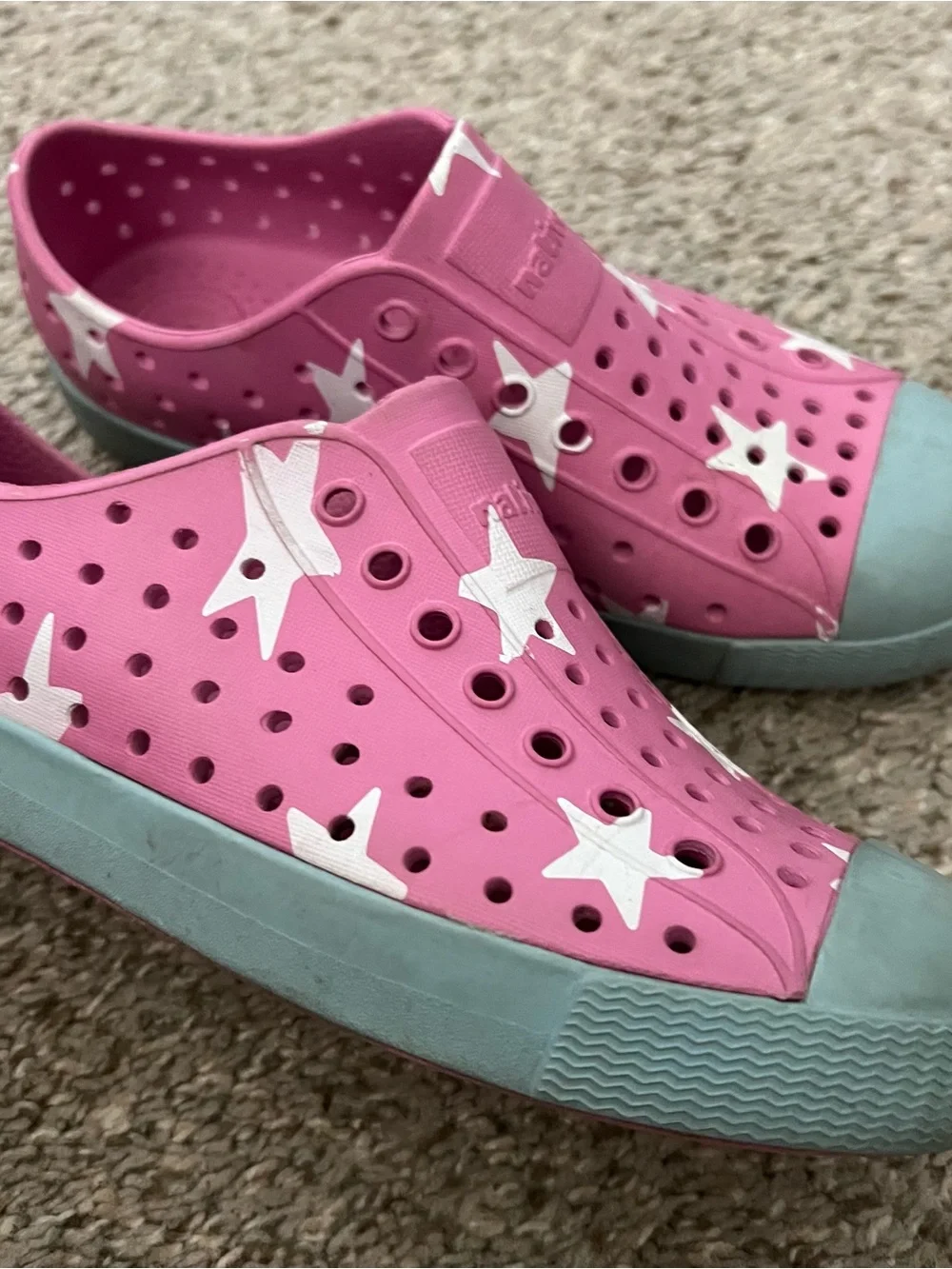 Native Kids Pink Star Water Shoes Size 1